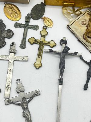 LOT 19: Religious Lot - Rosary, Pendants, Bracelet and More!