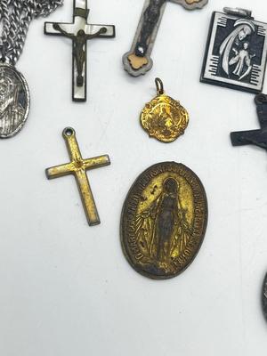 LOT 19: Religious Lot - Rosary, Pendants, Bracelet and More!