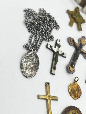 LOT 19: Religious Lot - Rosary, Pendants, Bracelet and More!