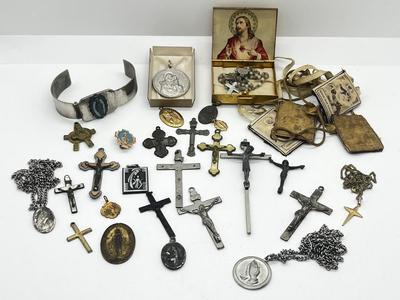 LOT 19: Religious Lot - Rosary, Pendants, Bracelet and More!
