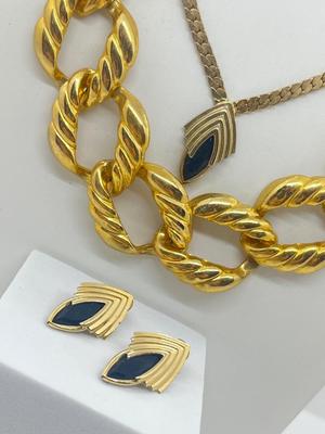 LOT 20: Goldtone Necklaces and Pierced Earrings