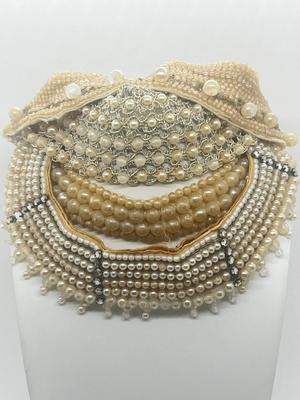 LOT 41: Vintage Pearl Collars and Velvet Box