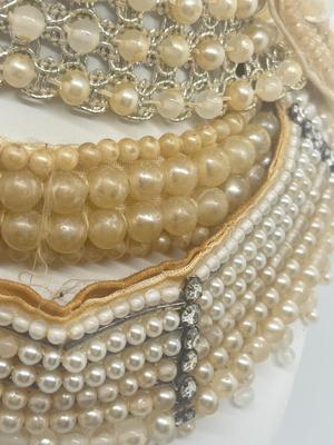 LOT 41: Vintage Pearl Collars and Velvet Box