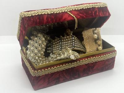 LOT 41: Vintage Pearl Collars and Velvet Box