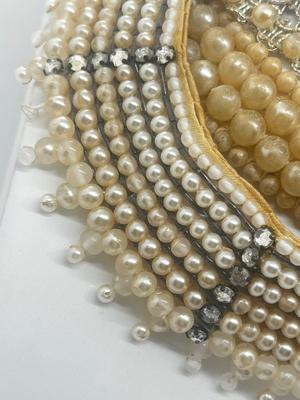 LOT 41: Vintage Pearl Collars and Velvet Box