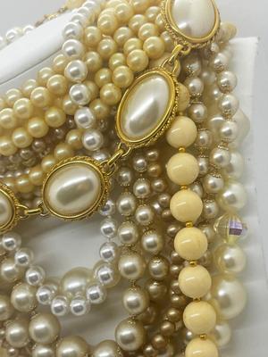 LOT 42: Dripping in Pearls! Assorted Faux Pearl Necklaces