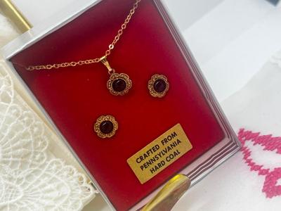 LOT 45: Eclectic Collection - Hankies, PA Hard Coal Necklace and Earring Set, Funky Bull with Lucite Horns and More!