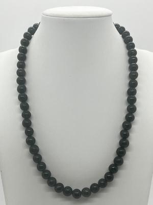 LOT 47: Vintage Jade Beaded Necklace With 14K Gold Filled Clasp