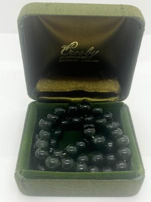 LOT 47: Vintage Jade Beaded Necklace With 14K Gold Filled Clasp