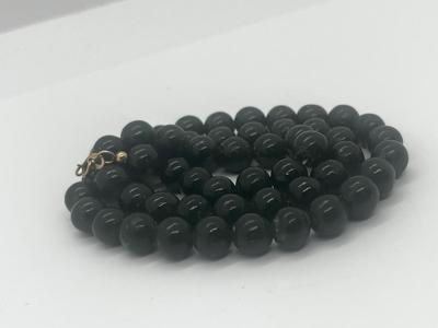 LOT 47: Vintage Jade Beaded Necklace With 14K Gold Filled Clasp