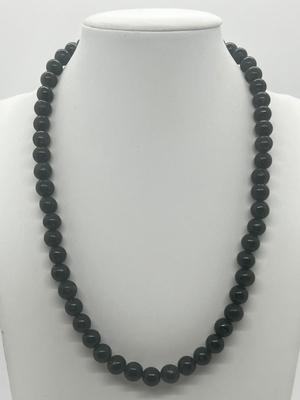 LOT 47: Vintage Jade Beaded Necklace With 14K Gold Filled Clasp