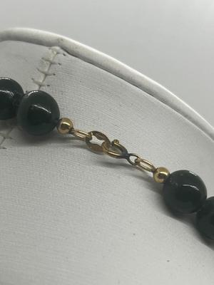LOT 47: Vintage Jade Beaded Necklace With 14K Gold Filled Clasp
