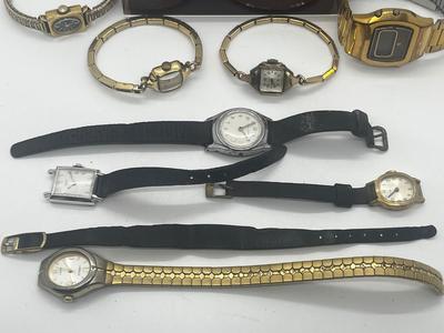 LOT 48: Vintage Watch/Clock Collection: Lady Elgin and More!