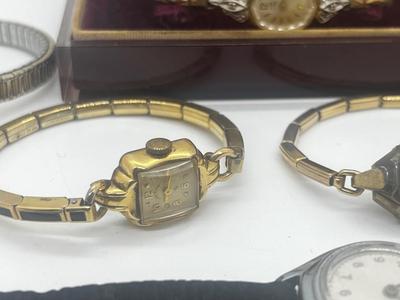 LOT 48: Vintage Watch/Clock Collection: Lady Elgin and More!