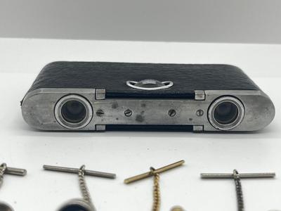 LOT 53: Tie Pins, Mini Binoculars and Pocket Knife