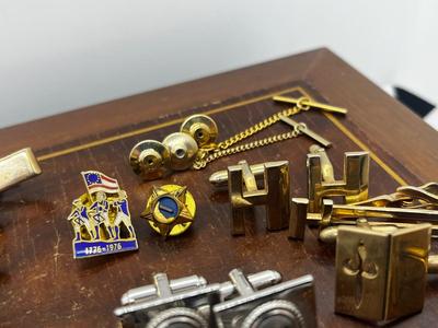LOT 55: Collection of Cufflinks, Tie Pins and More!