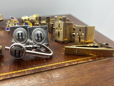 LOT 55: Collection of Cufflinks, Tie Pins and More!