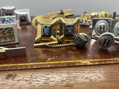 LOT 55: Collection of Cufflinks, Tie Pins and More!