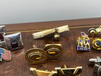 LOT 55: Collection of Cufflinks, Tie Pins and More!