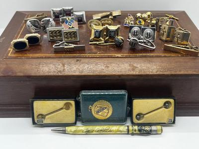 LOT 55: Collection of Cufflinks, Tie Pins and More!
