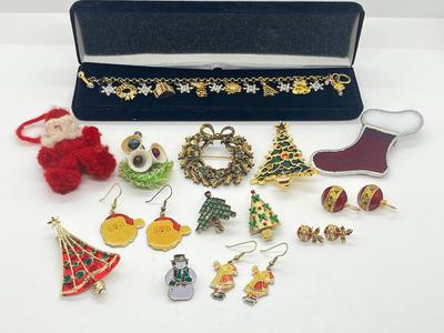 LOT 56: Holiday Jewelry Collection - Earrings, Bracelet and More!