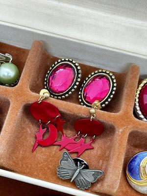 LOT 81: Jewelry Box With Clip On Earring Collection, Watches and More!