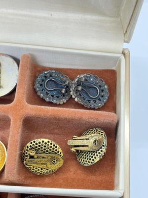 LOT 81: Jewelry Box With Clip On Earring Collection, Watches and More!