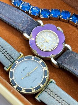 LOT 81: Jewelry Box With Clip On Earring Collection, Watches and More!
