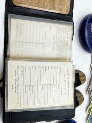 LOT 82: Eclectic Mix of Unique Items and Pretty Floral Box: Mini Vintage Alarm Clock, Holiday Pins and More!