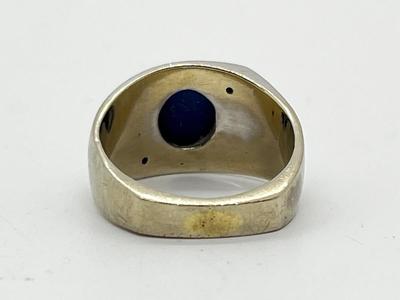 LOT 84: 14K White Gold and Blue Star Sapphire Ring - Size 7 - 8.59 GTW