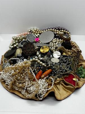 LOT 95: HUGE Craft Lot With Pretty Velvet Drawstring Bag