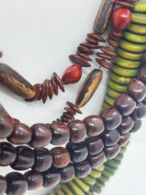 LOT 96: Fun Wooden Bead Necklace Collection