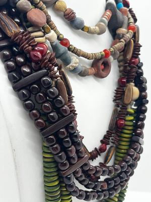 LOT 96: Fun Wooden Bead Necklace Collection