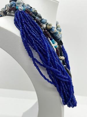 LOT 98: Tangled Up In Blue! Cool Blue Tone Necklace Collection