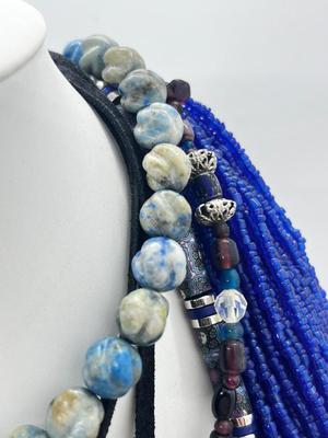 LOT 98: Tangled Up In Blue! Cool Blue Tone Necklace Collection