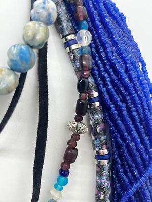 LOT 98: Tangled Up In Blue! Cool Blue Tone Necklace Collection