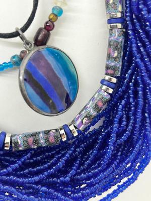 LOT 98: Tangled Up In Blue! Cool Blue Tone Necklace Collection