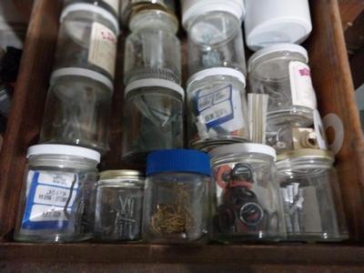 TWO DRAWERS OF HARDWARE