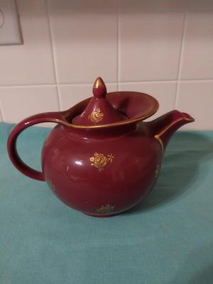 ASIAN TEAPOT AND CUP & SAUCER