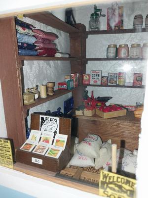 GENERAL STORE DISPLAY WITH CONTENTS