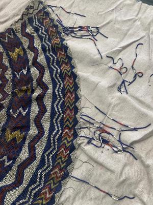 Handmade beaded textile