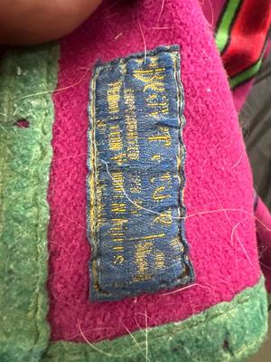Pendleton blanket has lots of animal hair on it