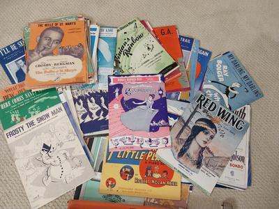 SHEET MUSIC AND MUSIC STAND