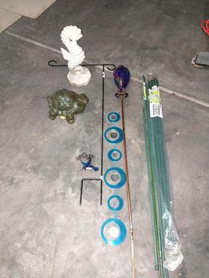 NICE YARD ART AND PLANT STICK HOLDERS