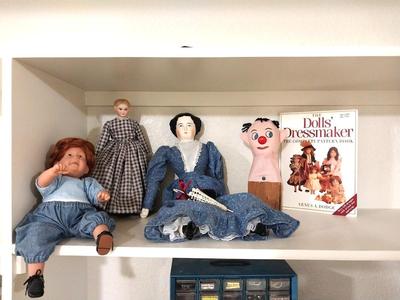 VINTAGE DOLLS AND BOOK