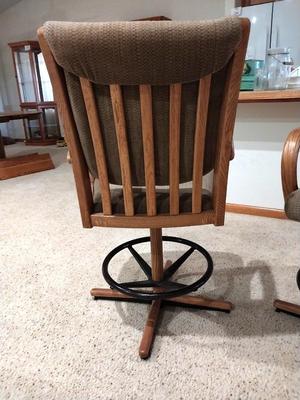 TWO MATCHING SWIVAL BAR CHAIRS