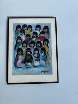 Lot of 8 Small Paintings on wood plaques