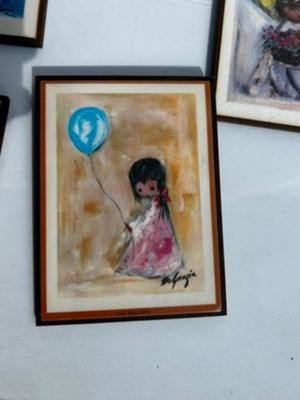 Lot of 8 Small Paintings on wood plaques