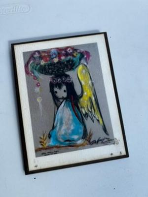 Lot of 8 Small Paintings on wood plaques