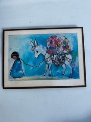 Lot of 8 Small Paintings on wood plaques